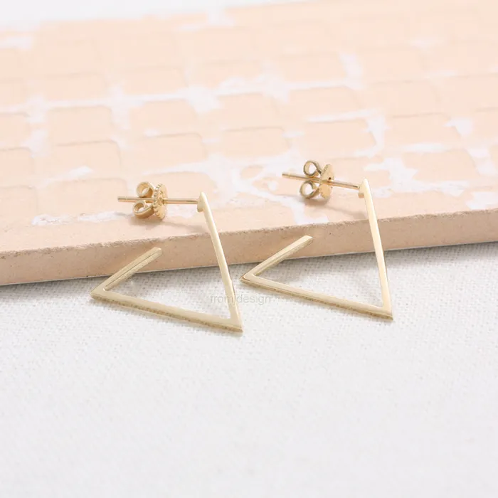 from J Shop Earrings Triangle Hoop Earrings