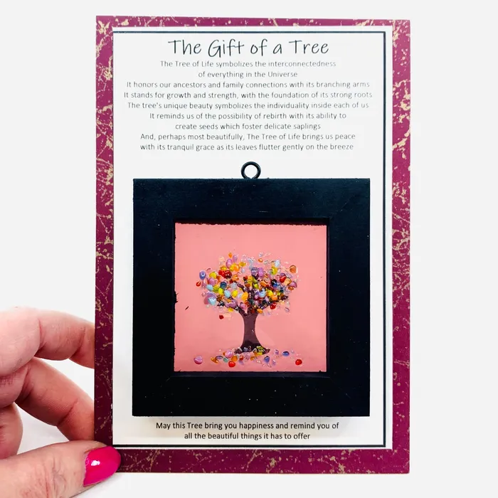 Fused Glass Tree of Life Shadow Box 154 Glimmer Glass Gifts Necklaces