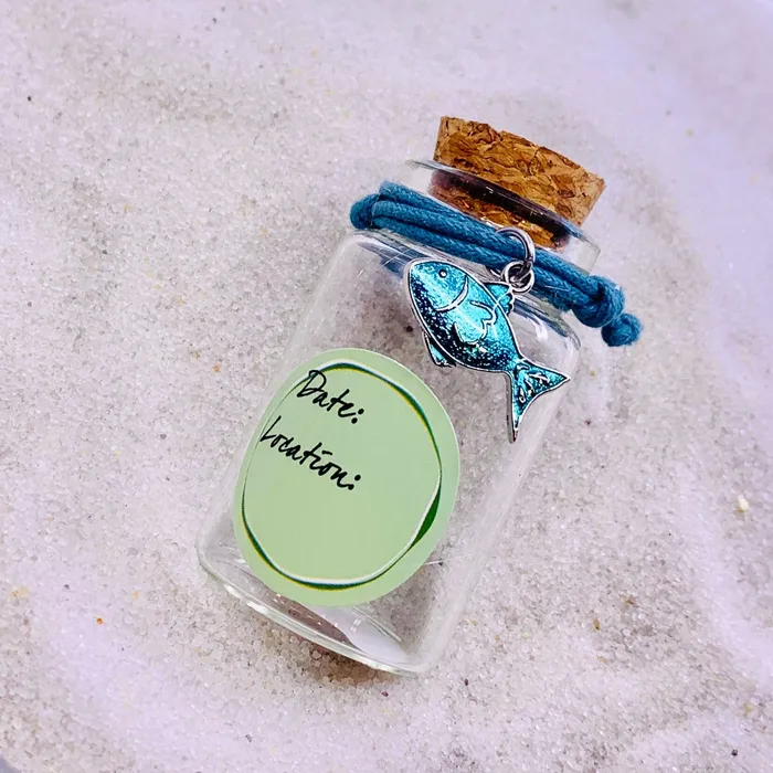 GANZ Keepsake Sand Jar and Bracelet Blue Fish Bracelets