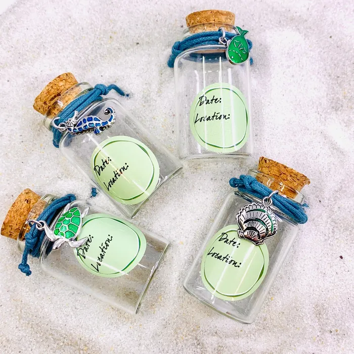GANZ Keepsake Sand Jar and Bracelet Blue Fish Bracelets