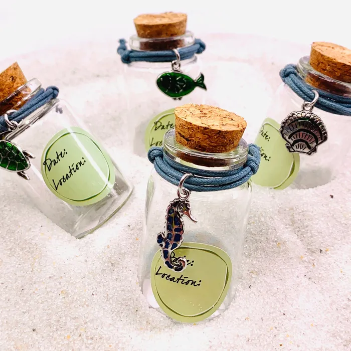 GANZ Keepsake Sand Jar and Bracelet Blue Fish Bracelets