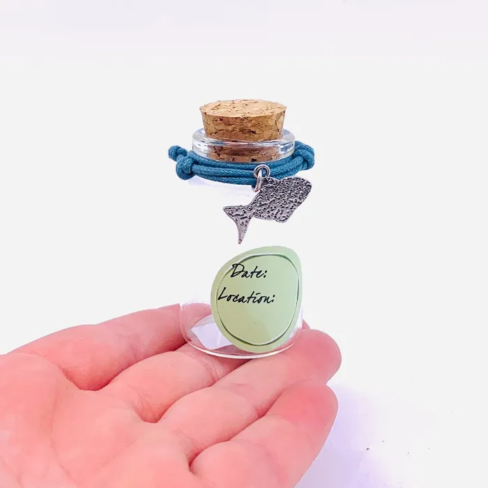 GANZ Keepsake Sand Jar and Bracelet Blue Fish Bracelets