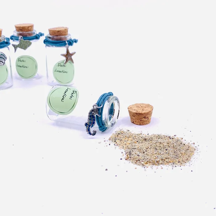 GANZ Keepsake Sand Jar and Bracelet Blue Fish Bracelets