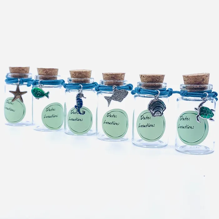 GANZ Keepsake Sand Jar and Bracelet Blue Fish Bracelets