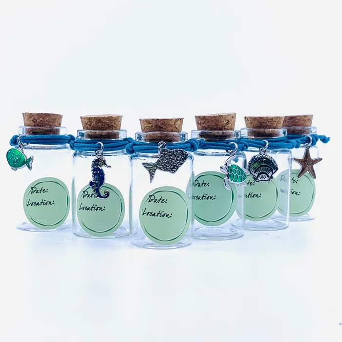 GANZ Keepsake Sand Jar and Bracelet Blue Fish Bracelets