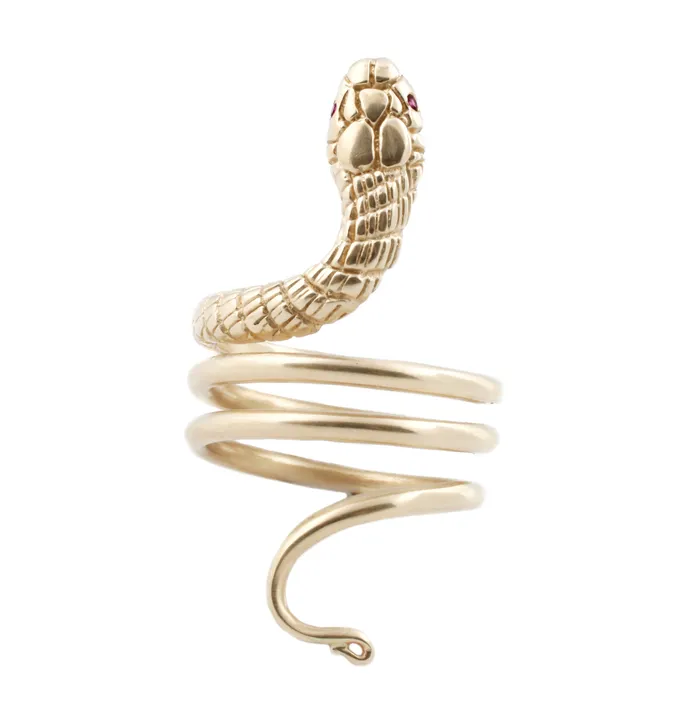 Gold Cleopatra Snake Ring Katrina LaPenne Rings
