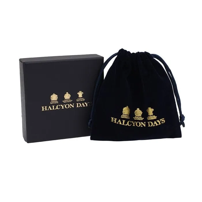 Halcyon Days PreStyled Sets Halcyon Days Bee Sparkle Trellis Deep Cobalt Gold Bangle