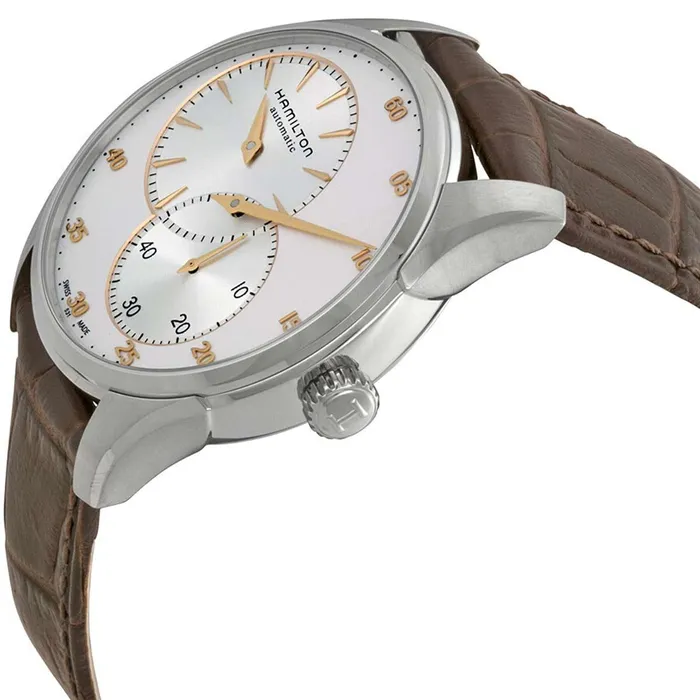 Hamilton Mens Watch Jazzmaster Automatic Silver Tone Dial Brown Strap H42615553 Hamilton Rings Hamilton Mens Watch Jazzmaster Automatic Silver Tone Dial Brown Strap H42615553 Hamilton Rings