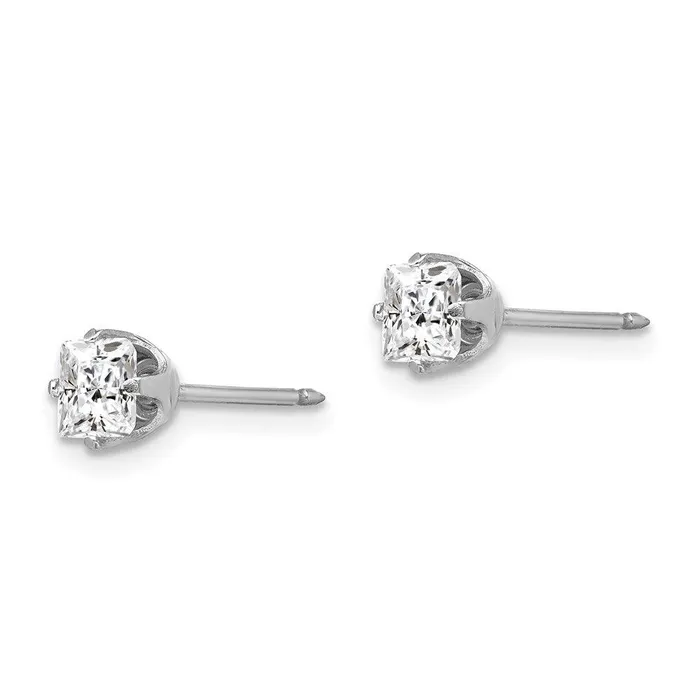 Inverness 14k White Gold 5mm Sq CZ Post Earrings Jewelry Earrings Inverness 14k White Gold 5mm Sq CZ Post Earrings Jewelry Earrings
