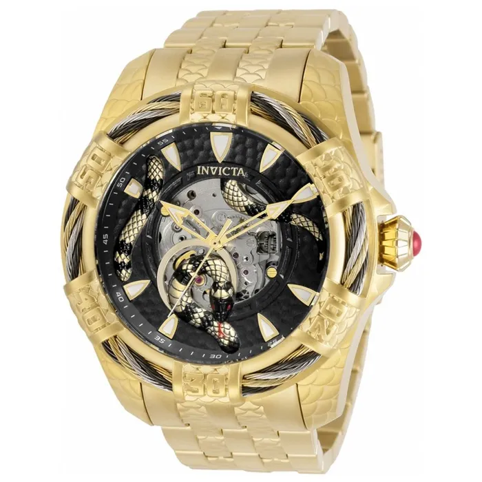 Invicta Bracelets Invicta Mens Automatic Watch Bolt King Snake Yellow Gold Steel Bracelet 32319 Invicta Bracelets Invicta Mens Automatic Watch Bolt King Snake Yellow Gold Steel Bracelet 32319