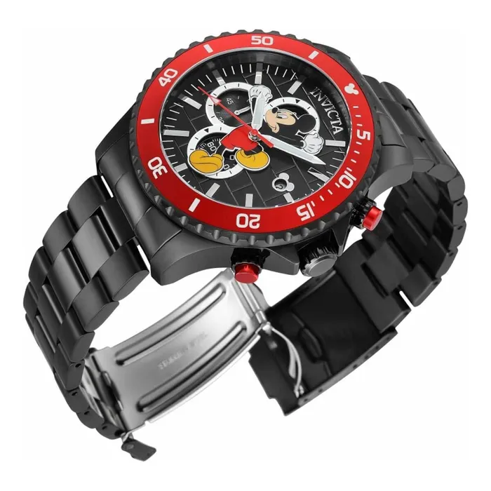 Invicta Bracelets Invicta Mens Chronograph Watch Disney Mickey Mouse Black Bracelet 39522 Invicta Bracelets Invicta Mens Chronograph Watch Disney Mickey Mouse Black Bracelet 39522