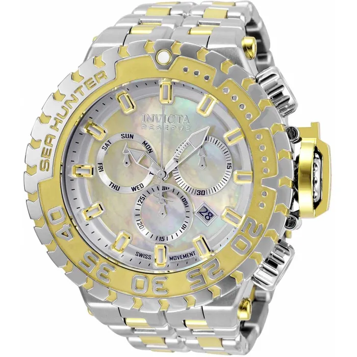 Invicta Bracelets Invicta Mens Chronograph Watch Sea Hunter MOP and Silver Dial Bracelet 34592 Invicta Bracelets Invicta Mens Chronograph Watch Sea Hunter MOP and Silver Dial Bracelet 34592