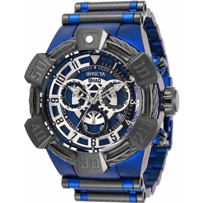 Invicta Bracelets Invicta Mens Quartz Watch Shaq Chronograph Blue Stainless Steel Bracelet 33679 Invicta Bracelets Invicta Mens Quartz Watch Shaq Chronograph Blue Stainless Steel Bracelet 33679