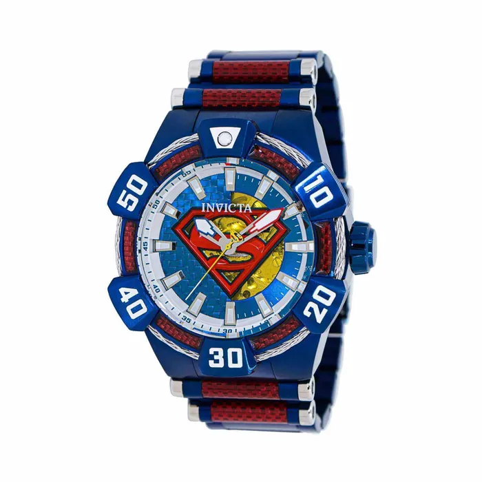 Invicta Bracelets Invicta Mens Watch DC Comics Superman Red Silver Tone and Blue Bracelet 41001 Invicta Bracelets Invicta Mens Watch DC Comics Superman Red Silver Tone and Blue Bracelet 41001