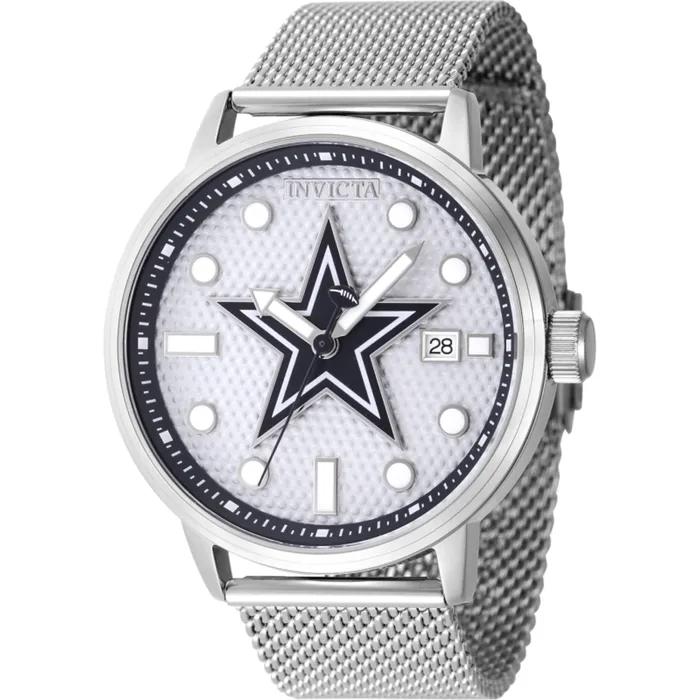 Invicta Bracelets Invicta Mens Watch NFL Dallas Cowboys Chrono Grey Dial Mesh Bracelet 47968 Invicta Bracelets Invicta Mens Watch NFL Dallas Cowboys Chrono Grey Dial Mesh Bracelet 47968