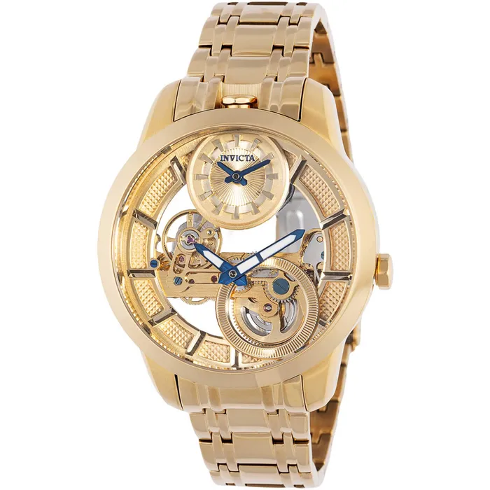 Invicta Bracelets Invicta Mens Watch Objet D Art Skeleton Dial Yellow Gold Steel Bracelet 44330 Invicta Bracelets Invicta Mens Watch Objet D Art Skeleton Dial Yellow Gold Steel Bracelet 44330