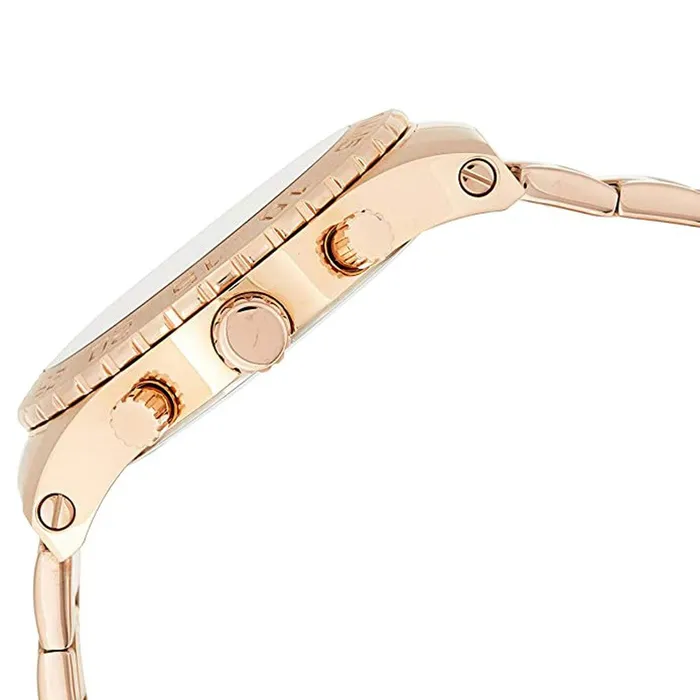 Invicta Invicta 1271 Mens Rose Gold Stainless Steel Specialty Chrono Rose Gold Dial Date Watch Earrings