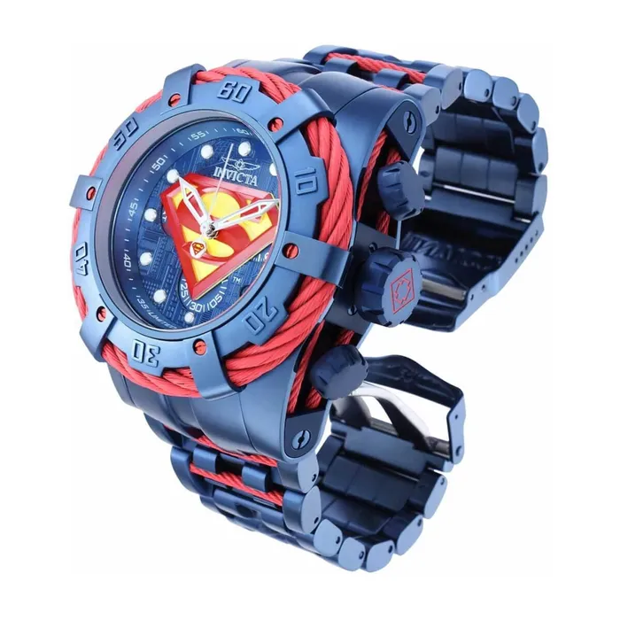 Invicta Invicta Mens Watch DC Comics Superman Chronograph Dark Blue SS Bracelet 35673 Bracelets Invicta Invicta Mens Watch DC Comics Superman Chronograph Dark Blue SS Bracelet 35673 Bracelets