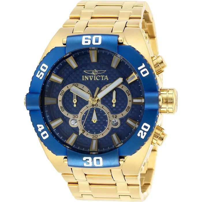 Invicta Mens Chrono Watch Coalition Forces Blue Dial Yellow Gold Bracelet 27258 Invicta Bracelets Invicta Mens Chrono Watch Coalition Forces Blue Dial Yellow Gold Bracelet 27258 Invicta Bracelets