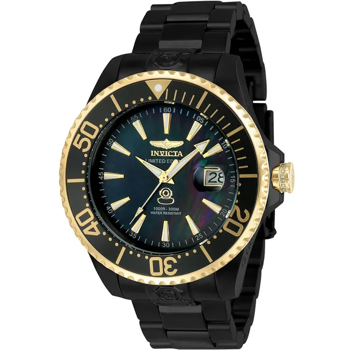 Invicta Mens Watch Pro Diver Automatic Black MOP Dial Steel Bracelet Date 23306 Invicta Bracelets Invicta Mens Watch Pro Diver Automatic Black MOP Dial Steel Bracelet Date 23306 Invicta Bracelets