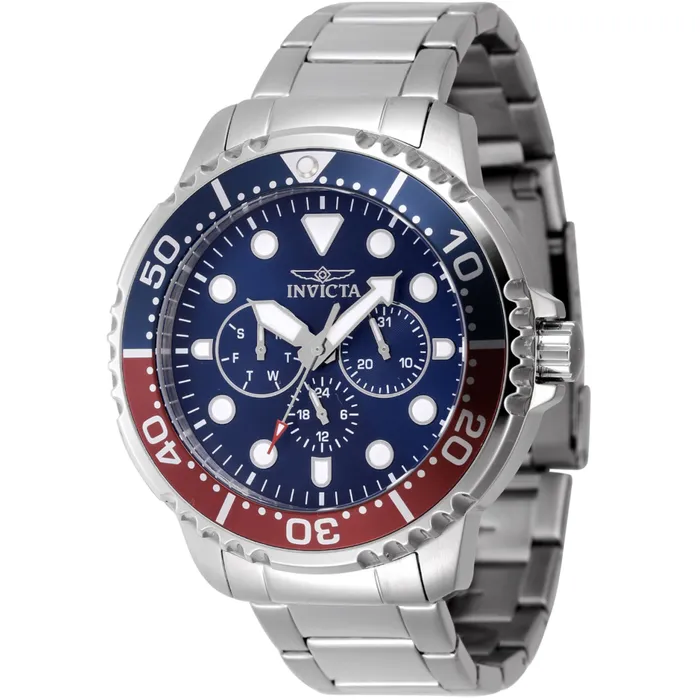 Invicta Mens Watch Pro Diver Blue and Red Rotating Bezel Steel Bracelet 47227 Invicta Bracelets Invicta Mens Watch Pro Diver Blue and Red Rotating Bezel Steel Bracelet 47227 Invicta Bracelets