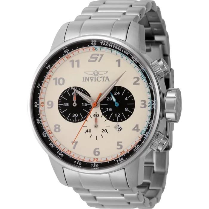 Invicta Mens Watch S1 Rally Chrono White and Black Dial Silver Bracelet 44950 Invicta Bracelets Invicta Mens Watch S1 Rally Chrono White and Black Dial Silver Bracelet 44950 Invicta Bracelets