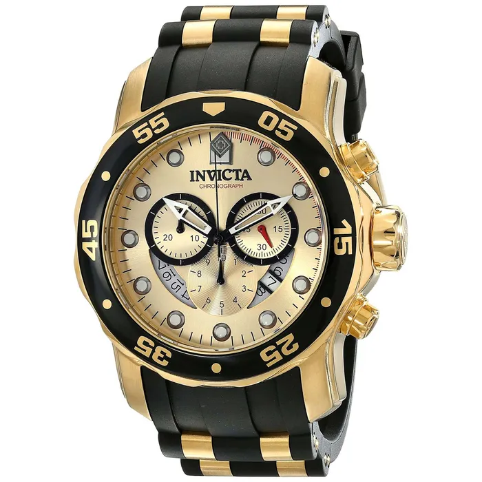 Invicta Rings Invicta 17566 Mens Pro Diver Quartz Gold Tone Dial Chronograph Watch Invicta Rings Invicta 17566 Mens Pro Diver Quartz Gold Tone Dial Chronograph Watch