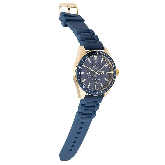 Invicta Watches Invicta Mens Watch Aviator DayDate Yellow Gold Case Blue Bezel Strap 38403 Invicta Watches Invicta Mens Watch Aviator DayDate Yellow Gold Case Blue Bezel Strap 38403