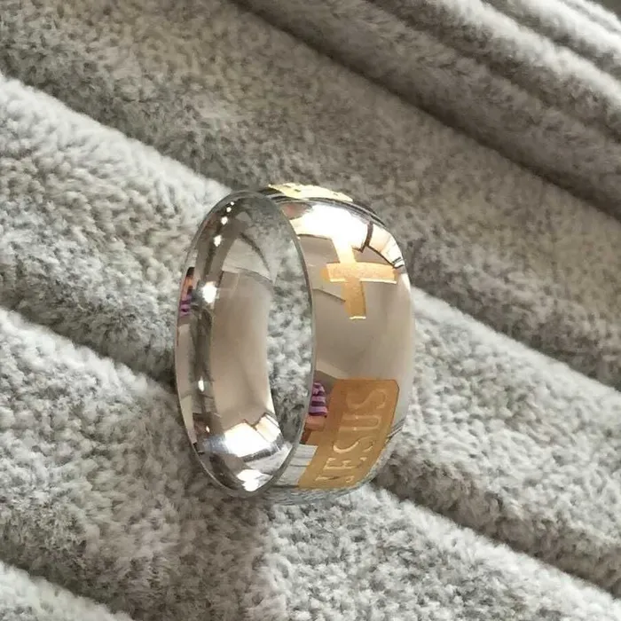 JESUS Cross Prayer Bible Faith Letter Titanium Statement Ring for Men Women Divine Inspiration Styles Rings JESUS Cross Prayer Bible Faith Letter Titanium Statement Ring for Men Women Divine Inspiration Styles Rings