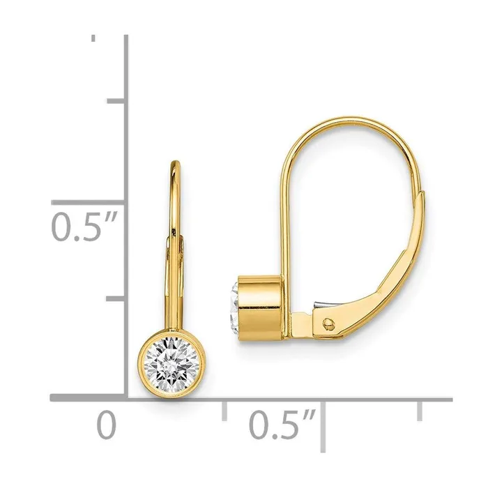 Jewelry Earrings 14k 375mm Round Leverback Earring Mountings Jewelry Earrings 14k 375mm Round Leverback Earring Mountings
