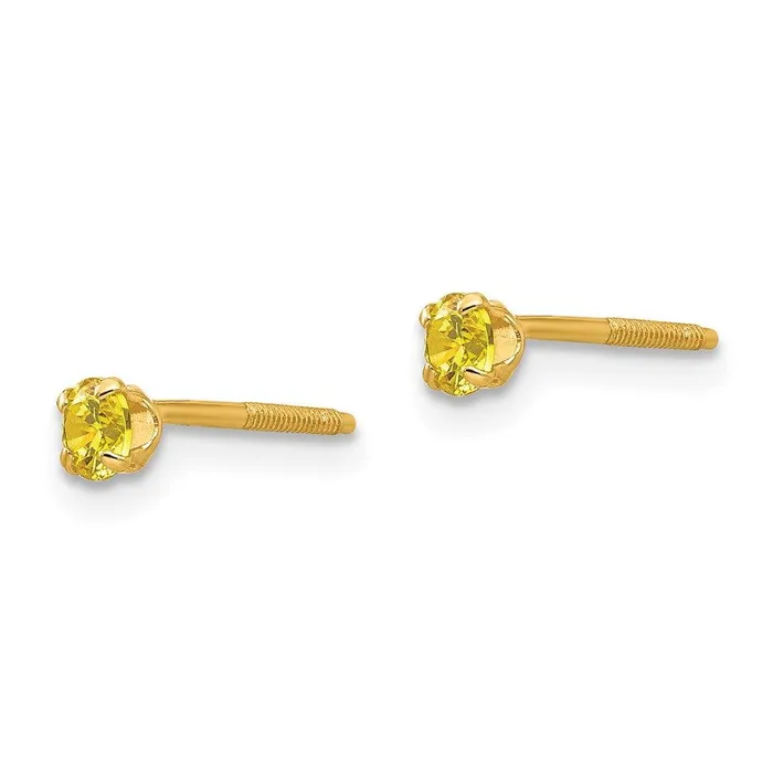 Jewelry Earrings Madi K Kids 14k 3mm Synthetic Citrine Earrings Jewelry Earrings Madi K Kids 14k 3mm Synthetic Citrine Earrings