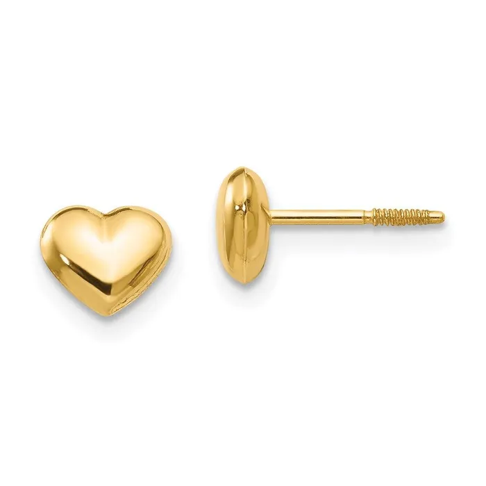Jewelry Earrings Madi K Kids 14k Sm Puffed Heart Earrings