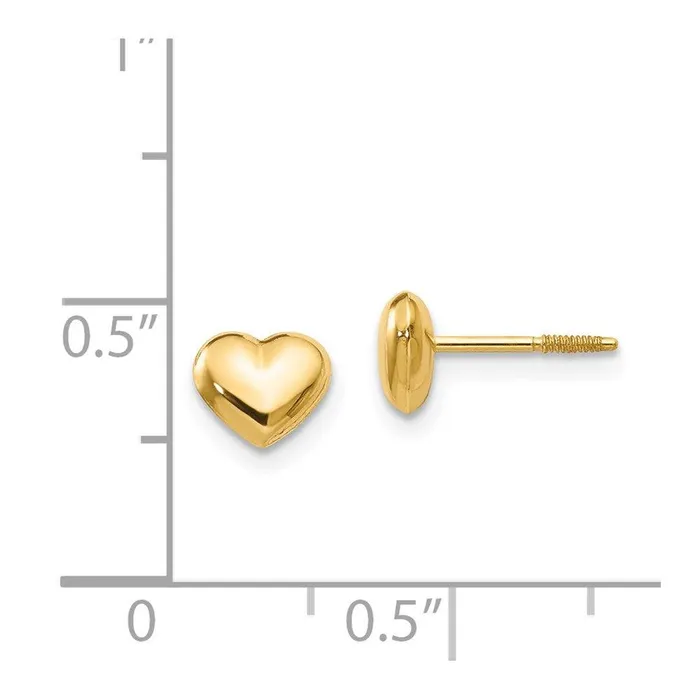 Jewelry Earrings Madi K Kids 14k Sm Puffed Heart Earrings Jewelry Earrings Madi K Kids 14k Sm Puffed Heart Earrings