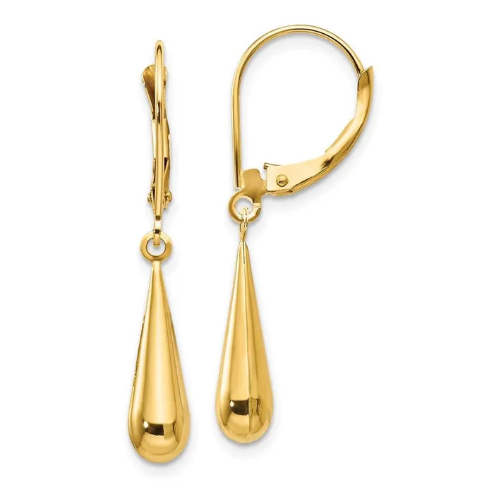 Jewelry Earrings Madi K Kids 14k Teardrop Dangle Leverback Earrings