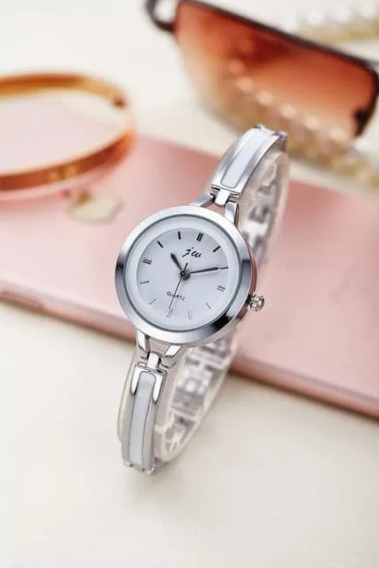 JW Womens Fine Fashion Rose Gold Luxury Rhinestone Bracelet Watch Divine Inspiration Styles Bracelets
