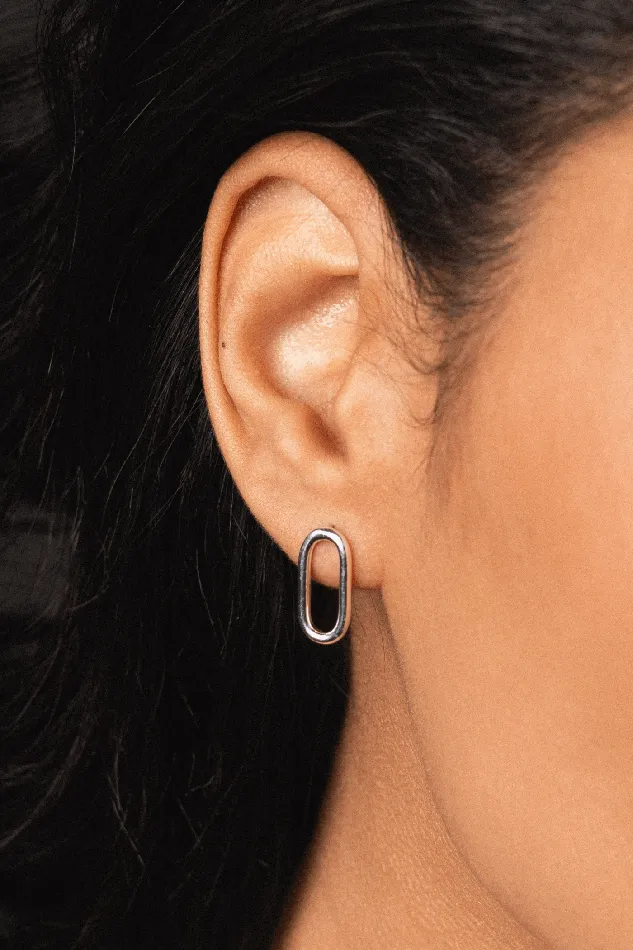 Kty Earrings Pill Stud Earrings Silver