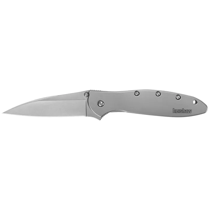 Kershaw Pocket Knife Leek Silver Stainless Steel Handle with Frame Lock KW1660R Kershaw Bracelets Kershaw Pocket Knife Leek Silver Stainless Steel Handle with Frame Lock KW1660R Kershaw Bracelets