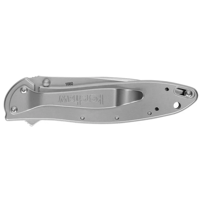 Kershaw Pocket Knife Leek Silver Stainless Steel Handle with Frame Lock KW1660R Kershaw Bracelets Kershaw Pocket Knife Leek Silver Stainless Steel Handle with Frame Lock KW1660R Kershaw Bracelets