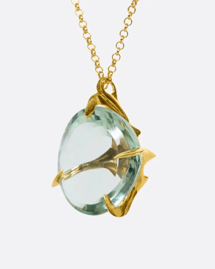 KIKA ALVARENGA Necklaces Green Quartz Envolto Necklace