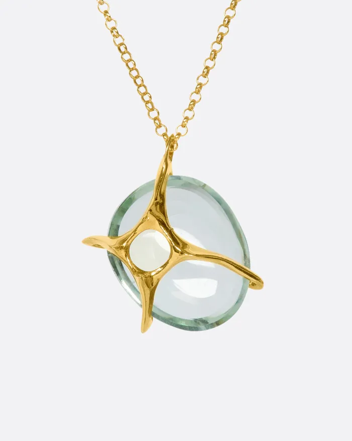 KIKA ALVARENGA Necklaces Green Quartz Envolto Necklace