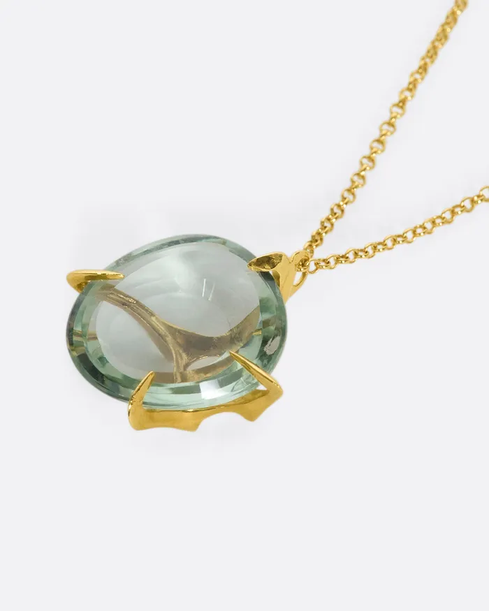 KIKA ALVARENGA Necklaces Green Quartz Envolto Necklace