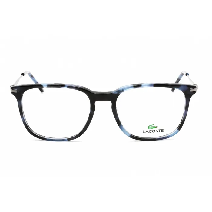 Lacoste Lacoste Mens Eyeglasses Clear Lens Havana BlueSilver Square Frame L2603ND 215 Rings