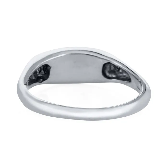 Lateral Marquise Signet Cremation Ring in 14K White Gold closebymejewelry Rings