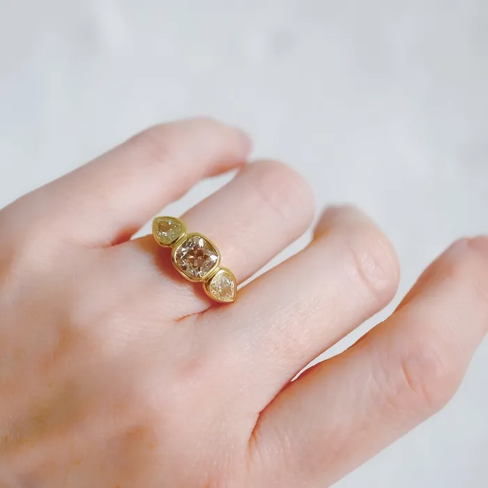 Lauren Wolf Jewelry Golden Brilliance Diamond Ring Rings