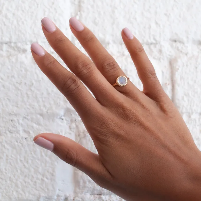 Lauren Wolf Jewelry Rainbow Moonstone Ring Rings