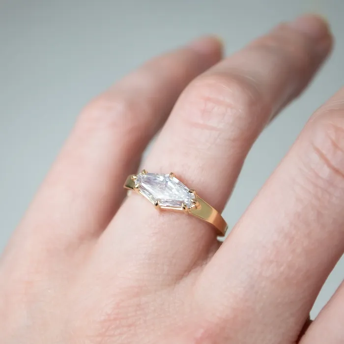 Lauren Wolf Jewelry Rings Crystalline Step Cut Diamond Ring