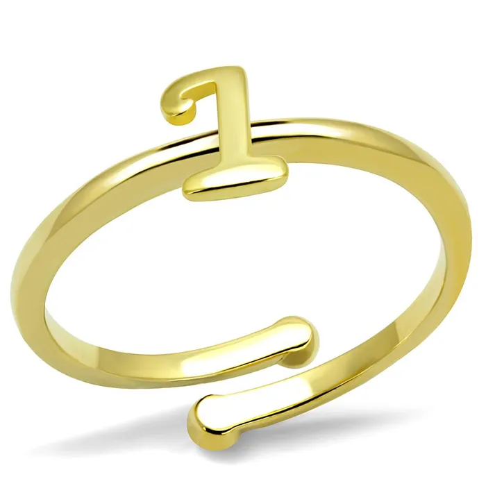 LO4020 Flash Gold Brass Ring with No Stone Alamode Rings