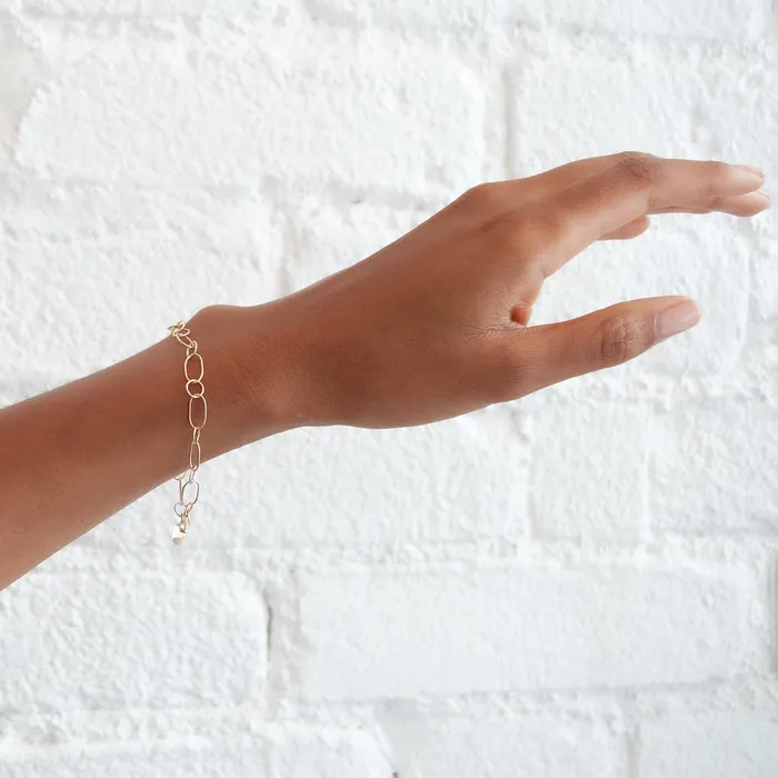 Melissa Joy Manning Bracelets Oval and Round Chain Bracelet