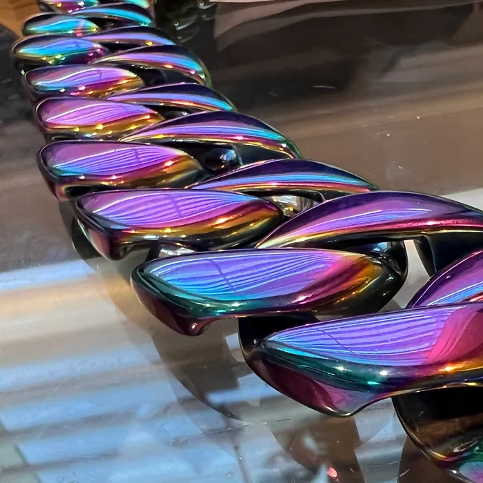 Mens Huge Cuban Chain Multicolor Rainbow Stainless Steel 30MM 28 Bling Cartel Bracelets Mens Huge Cuban Chain Multicolor Rainbow Stainless Steel 30MM 28 Bling Cartel Bracelets
