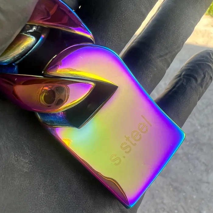 Mens Huge Cuban Chain Multicolor Rainbow Stainless Steel 30MM 28 Bling Cartel Bracelets Mens Huge Cuban Chain Multicolor Rainbow Stainless Steel 30MM 28 Bling Cartel Bracelets
